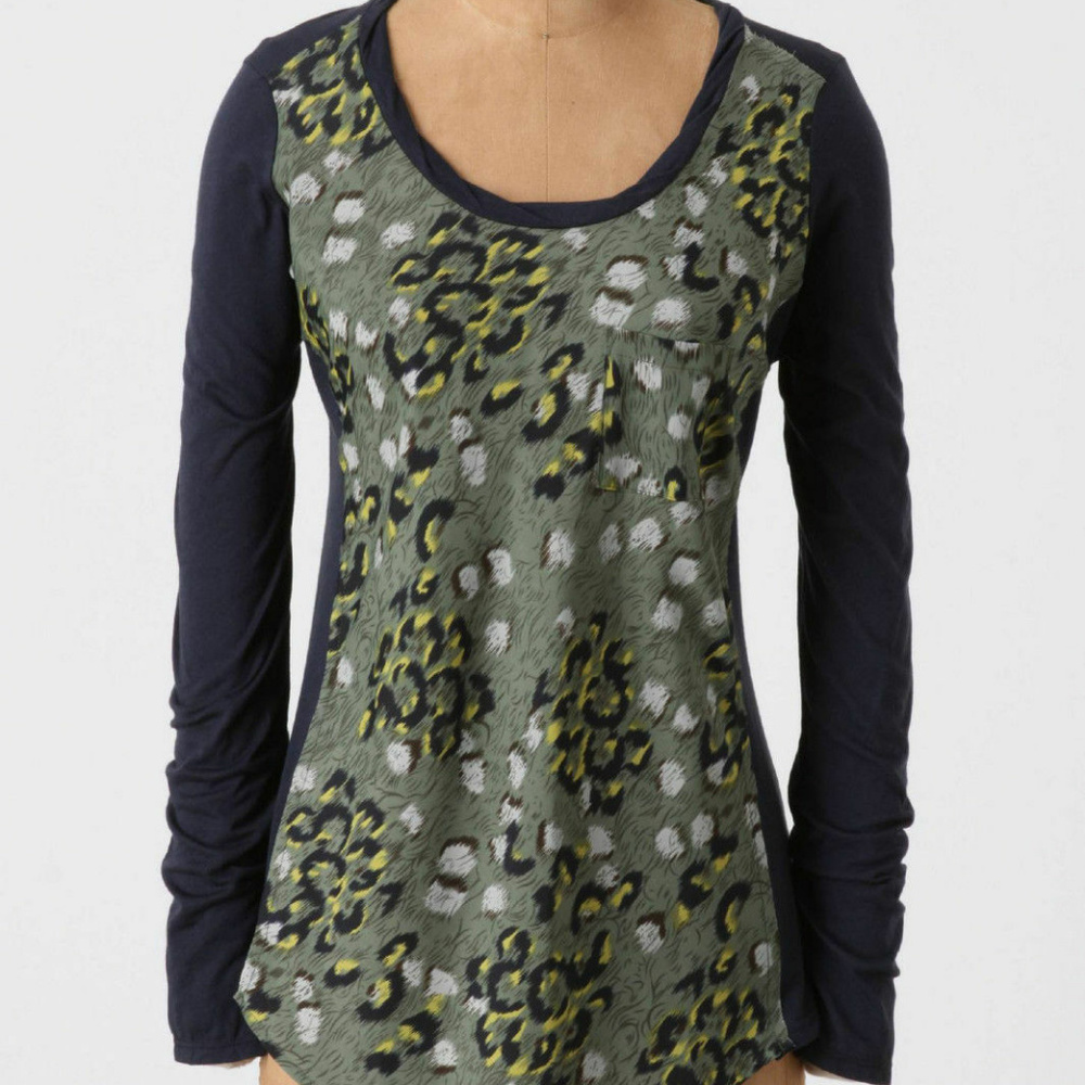 Anthropologie Free-Spirited Tunic Size XS, Modal & Cotton Top By Ella Moss NWT